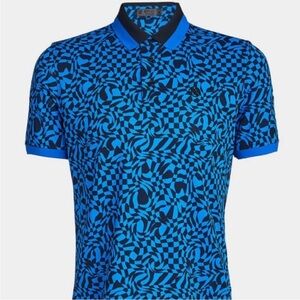G/FORE Men's XL Pique Racer Blue Polo‎ NET SZ XL